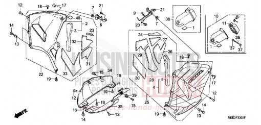 CAPOT INFERIEUR CBR600RR3 de 2003